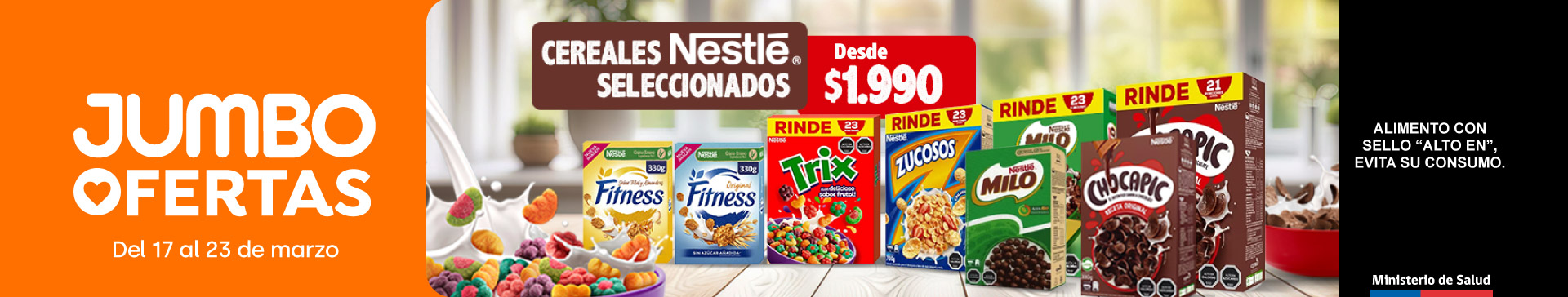 Banner ppal proveedor - NESTLÉ - CEREALES - 17-03-2026 al 23-03-2026