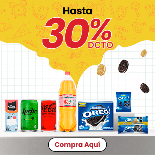 Oreo y Coca-Cola hasta 30% dcto.