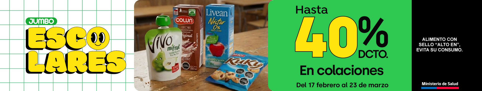 Especial - Colaciones hasta 30% dcto - 17-02-2026 al 23-03-2026