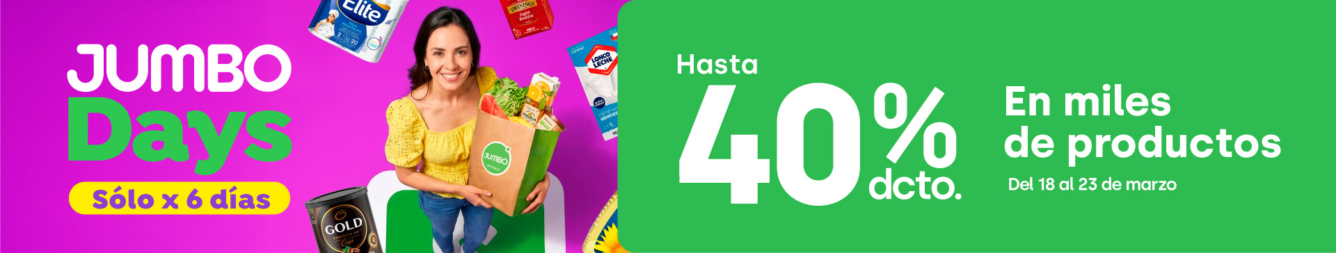 Ciclos - Todas las ofertas de Jumbo Days: Hasta un 40%dcto en miles de productos  - 18-03-yyyy al 23-03-yyyy