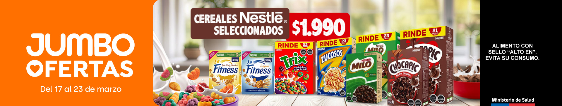Banner ppal proveedor - NESTLÉ - CEREALES - 17-03-2026 al 23-03-2026