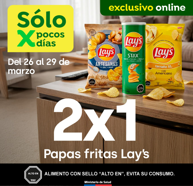 Bombazo excl ecomm - Lays 2x1 - 26-03-2026 al 29-03-2026