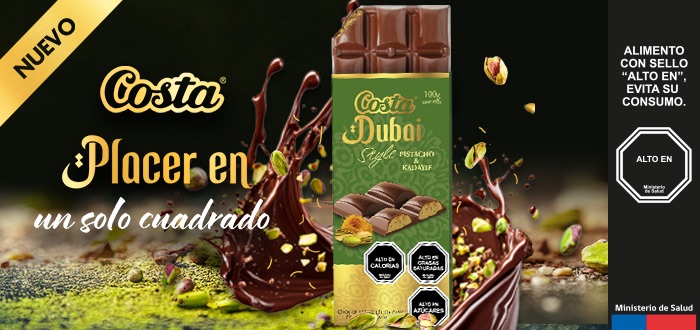 Huincha home proveedor - CAROZZI - HUINCHA CHOCOLATE DUBAI COSTA - 24-03-2026 al 30-03-2026