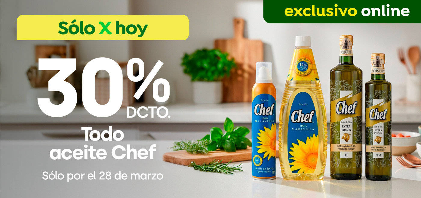 Bombazo excl ecomm - Aceite Chef 30% - 28-03-2026 al 28-03-2026