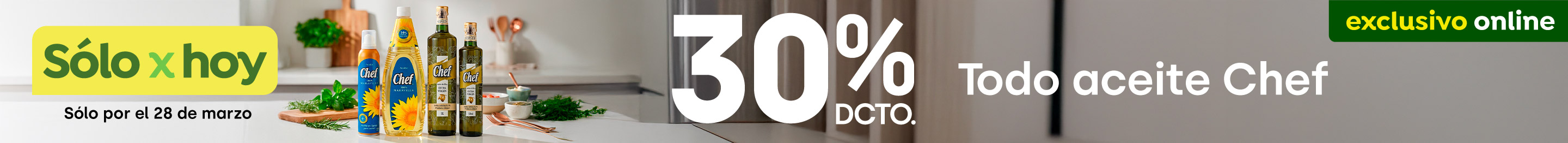 Bombazo excl ecomm - Aceite Chef 30% - 28-03-2026 al 28-03-2026