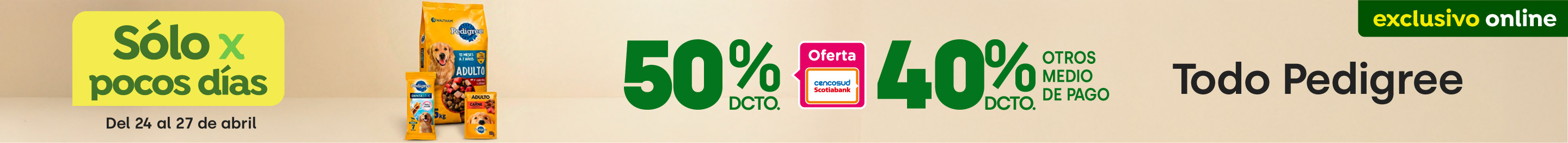 Excl ecomm todo pedrigree 40% 50% 