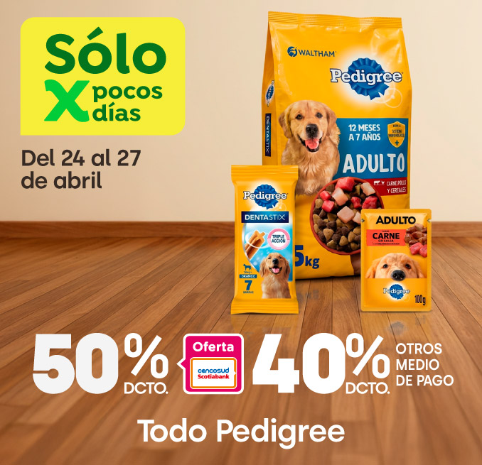 Excl ecomm todo pedrigree 40% 50% 