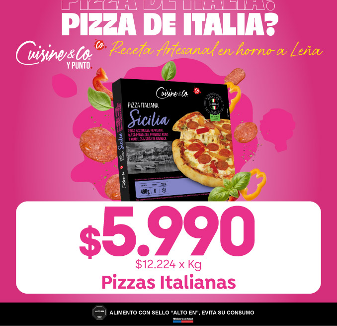 Pizzas italianas : kg 14 04 2026 al 03 05 2026