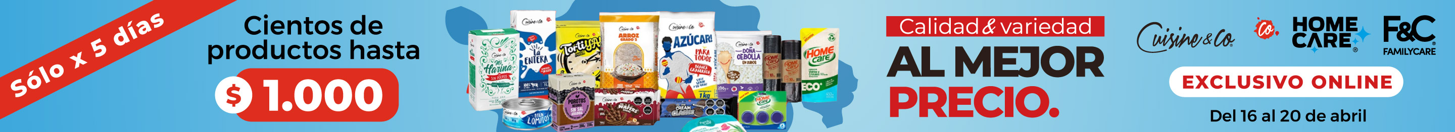 Bombazo excl ecomm - CIENTOS DE PRODUCTOS HASTA 1.000 CUISINE & CO - 16-04-2026 al 20-04-2026