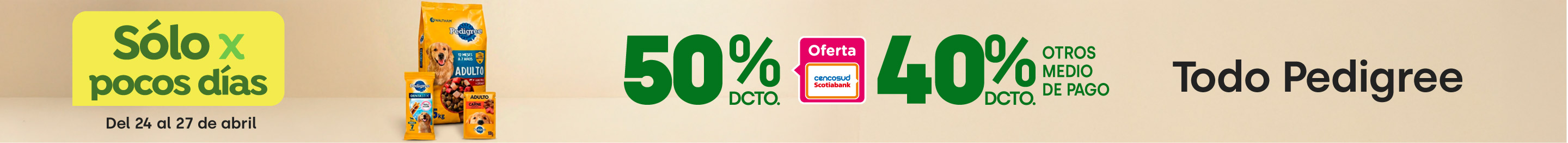 Excl ecomm todo pedrigree 40% 50% 