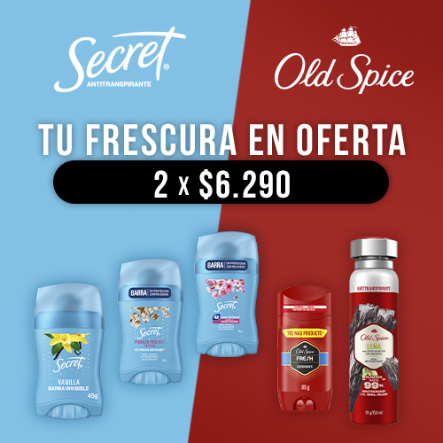 Desodorantes Secret y Old Spice