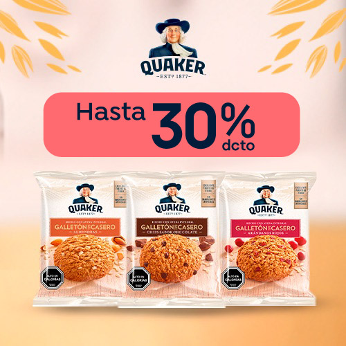 Galletones Quaker hasta 30% dcto.