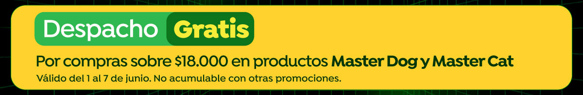 Dsp gratis - CAROZZI - MASTERDOG Y MASTERCAT SOBRE 18.000 - 01-06-2026 al 07-06-2026