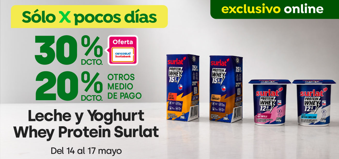 Excl ecomm quillayes surlat leches y yoghurt whey protein 20% 30% tc 14 05 2026 al 17 05 2026