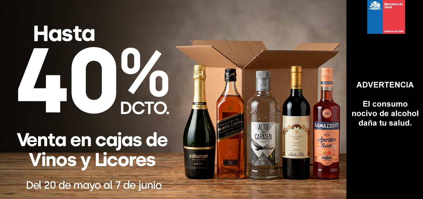 Especial - Venta en cajas de Vinos y Licores hasta 40% - 20-05-2026 al 07-06-2026