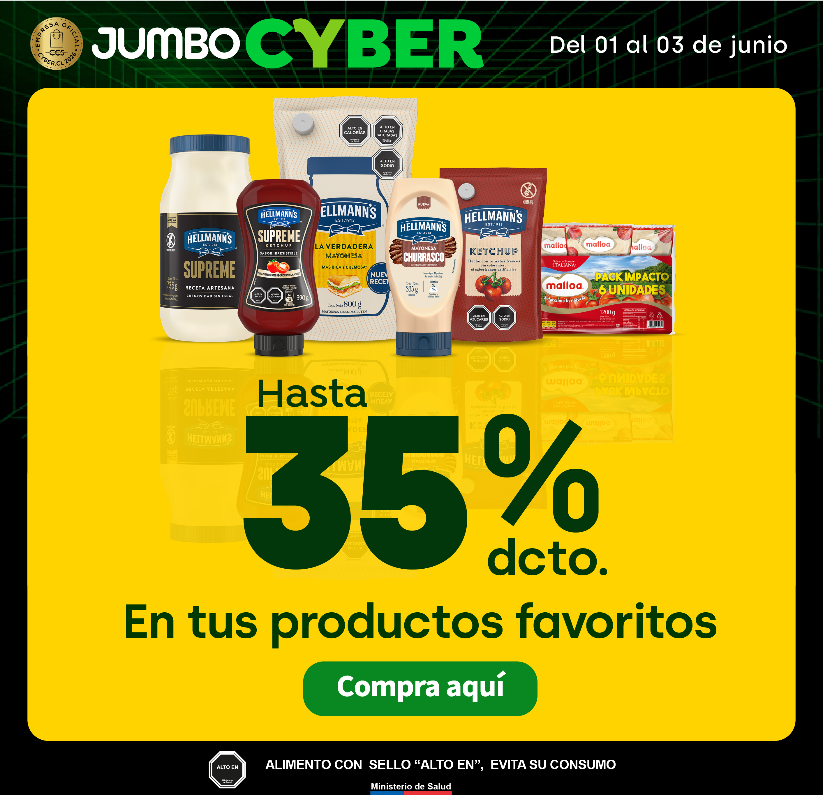 hasta 35% Hellmann's y malloa