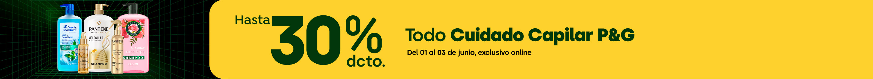 Huincha home proveedor - P&G - Cuidado Capilar hasta 30% - 01-06-yyyy al 03-06-yyyy