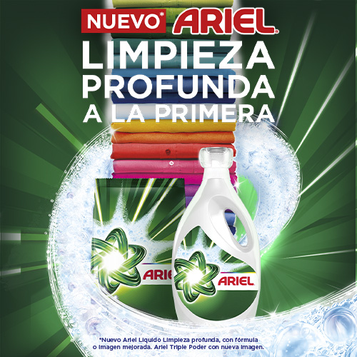 Hasta 40% dcto. Ariel limpieza profunda