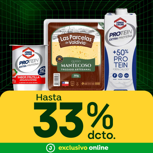 Hasta 33% dcto. Las Parcelas de Valdivia y Loncoleche Protein