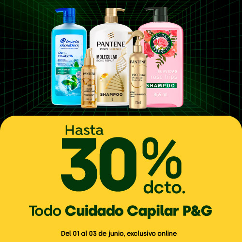 Hasta 30% dcto. Cuidado Capilar