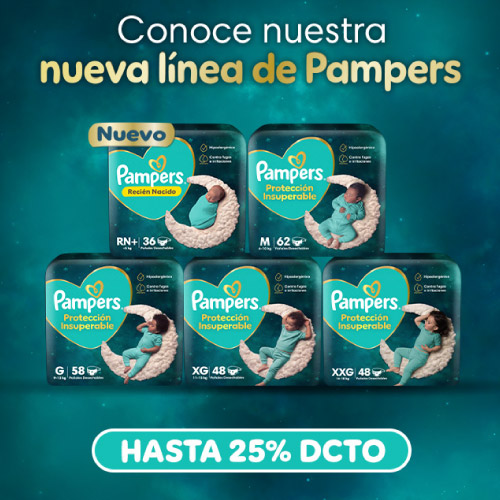 Hasta 25% dcto. Pampers protección insuperable