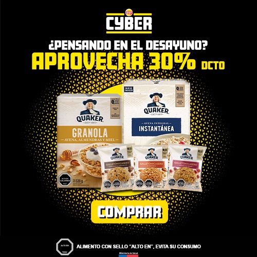 30% dcto. Quaker