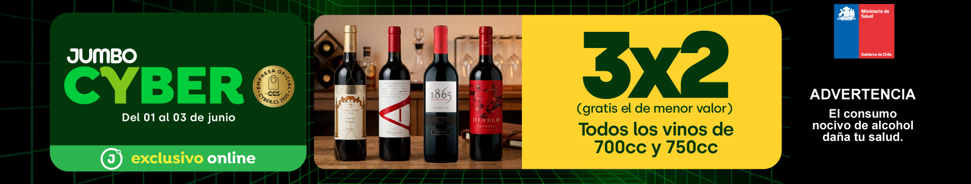 Cyber todos los vinos 700 y 750 cc 