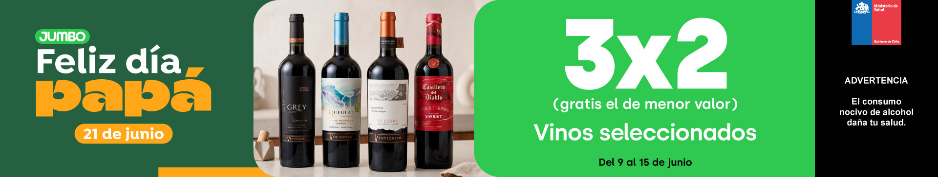 Ciclos - Vinos seleccionados 3X2 (gratis el de menor valor)  - 09-06-2026 al 15-06-2026