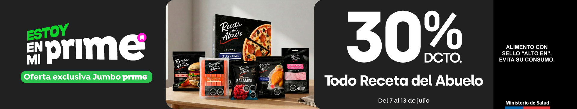 Prime - Todo Receta del abuelo 30%dcto. - 07-07-2026 al 13-07-2026