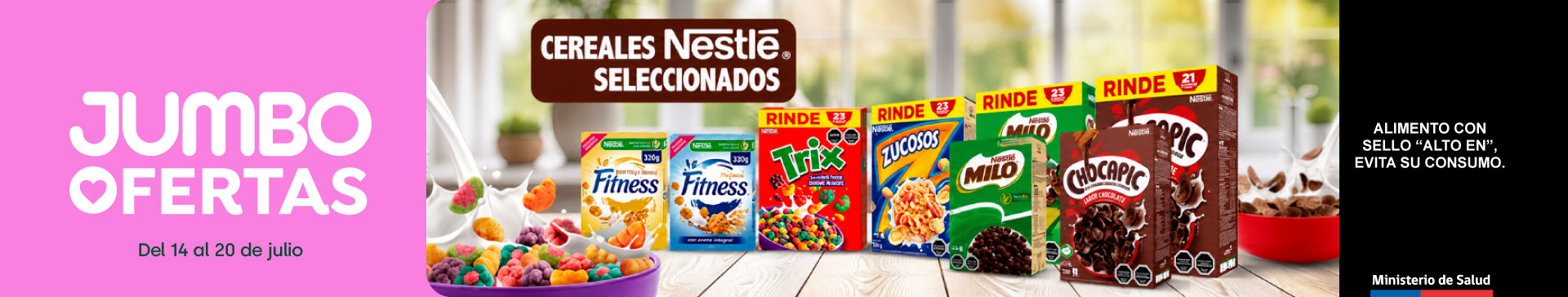 Banner ppal proveedor - NESTLÉ - CEREALES - 14-07-2026 al 20-07-2026