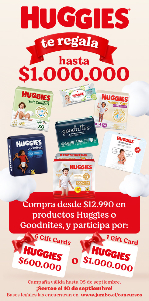 Participa por una Giftcard Cencosud con Huggies