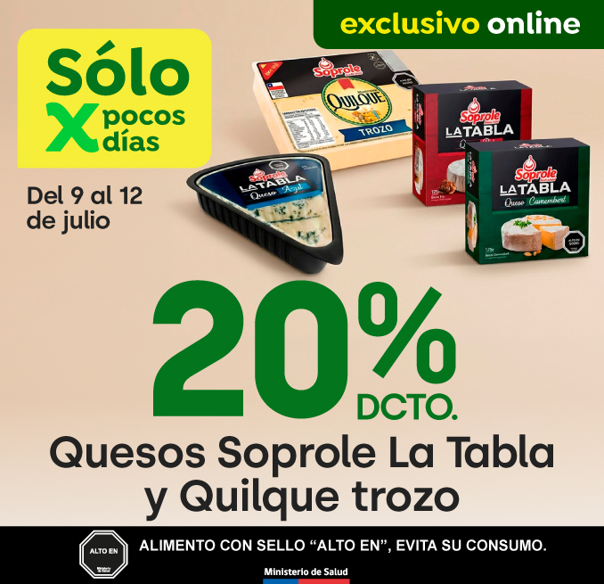 quesos Soprole la tabla y quilque trozo