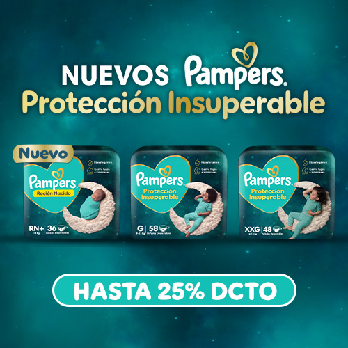 Hasta 25% dcto. Pampers