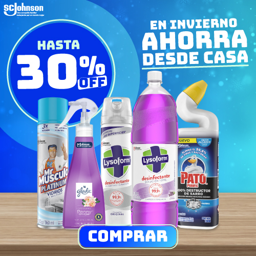 Hasta 30% dcto. Lysoform, Mr.Músculo y Pato
